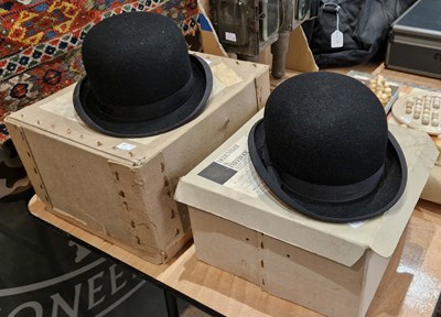 Lot 503 - Two boxed bowler hats, the first by Herbert...