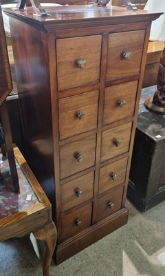 Lot 701 - A contemporary mahogany tall chest of ten...