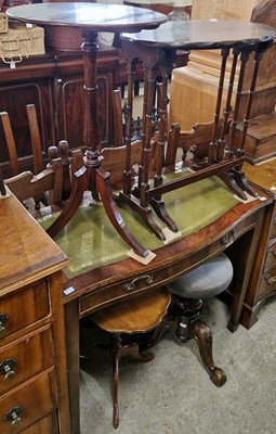 Lot 748 - A group of furniture to include a bowfront...