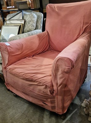 Lot 756 - A Victorian mahogany armchair on turned...