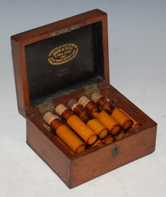 Lot 190 - A 19th century mahogany apothecary box...