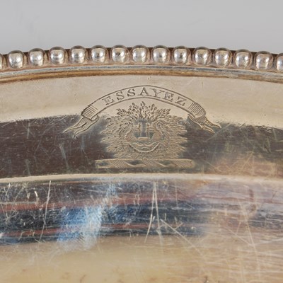 Lot 380 - A George III silver platter, London, 1784,...