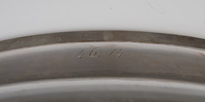 Lot 380 - A George III silver platter, London, 1784,...
