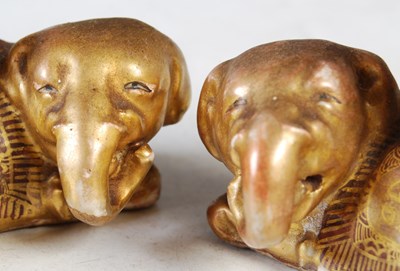 Lot 5 - A pair of Japanese Satsuma pottery vases,...