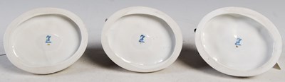 Lot 24 - A group of four Dresden porcelain double...
