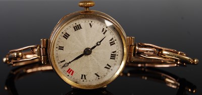 Lot 53 - A vintage 9ct gold cased ladies' wristwatch,...
