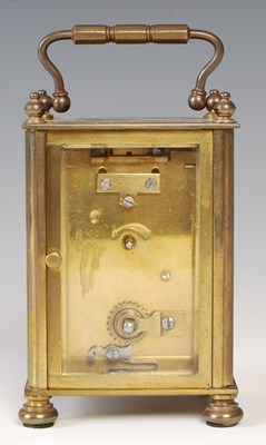 Lot 73 - Brass cased carriage clock, William Burford &...