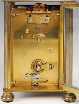Lot 73 - Brass cased carriage clock, William Burford &...