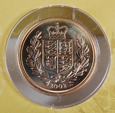 Lot 56 - A Royal Mint gold bullion sovereign dated 2002.