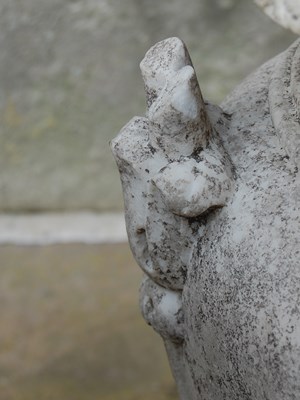 Lot 104 - A pair of antique white marble Neoclassical...