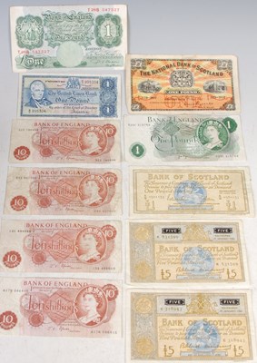 Lot 98 - Banknotes - a collection of Scottish and...
