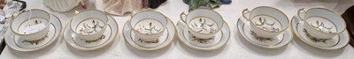 Lot 416 - A set of six Paragon pale blue ground...