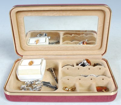 Lot 195 - A box of assorted costume jewellery to include...