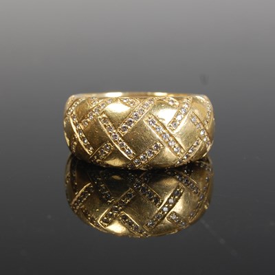Lot 298 - An 18ct gold and diamond dress ring by Boodles,...