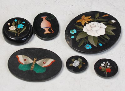 Lot 255C - A collection of six assorted Pietra Dura...