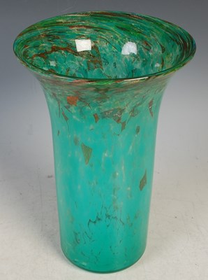 Lot 479 - A Monart glass vase, shape PG, mottled green...