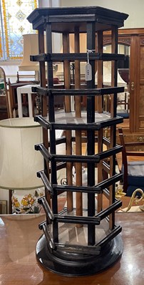Lot 742 - A hexagonal shaped revolving postcard display...