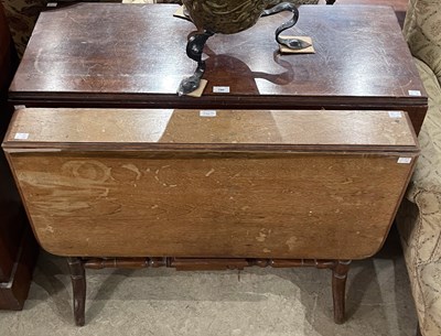 Lot 746 - A mahogany Sutherland table, 89cm long;...