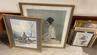 Lot 784 - A group of seven assorted decorative pictures...