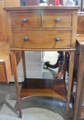 Lot 785 - An early 20th century mahogany bowfront side...
