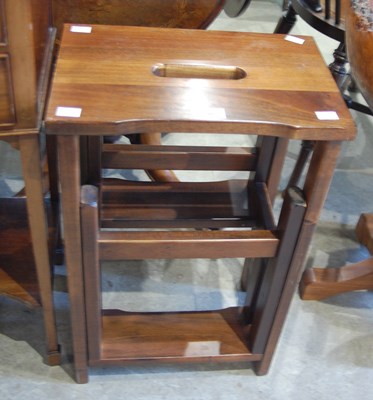 Lot 786 - A stained wood metamorphic stool/ step, 38.5cm...