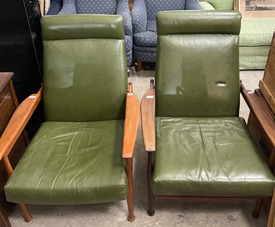 Lot 797 - Guy Rogers, a pair of reclining armchairs with...