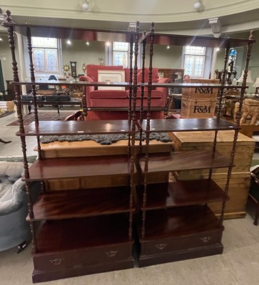 Lot 803 - A pair of double sided reproduction mahogany...