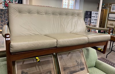 Lot 821 - A mid century three seat sofa by Guy Rogers,...
