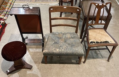 Lot 830 - A group of furniture to include an Edwardian...