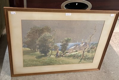 Lot 834A - Tom Campbell (1865-1943) Feeding hens with...