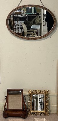 Lot 840 - A Victorian mahogany dressing table mirror,...