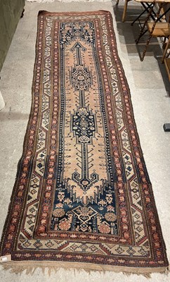 Lot 844 - A late 19th/ early 20th century Persian runner,...
