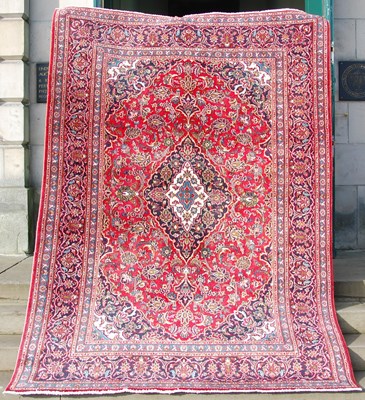 Lot 855 - A Persian rug, 20th century, the rectangular...