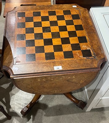 Lot 766 - A Victorian walnut, parquetry and marquetry...