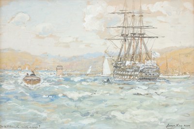 Lot 809 - James Kay RSA RSW (1858-1942) River scene with...