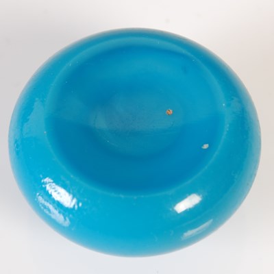 Lot 54 - A small white metal mounted blue glass scent...