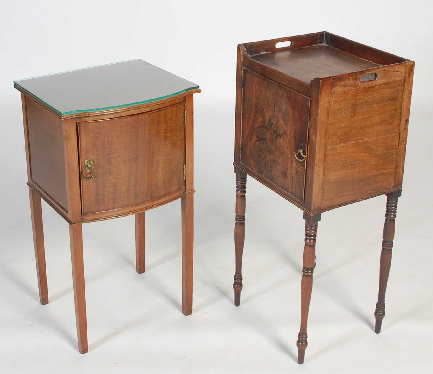 Lot 3 - A 19th century mahogany bedside locker, the...