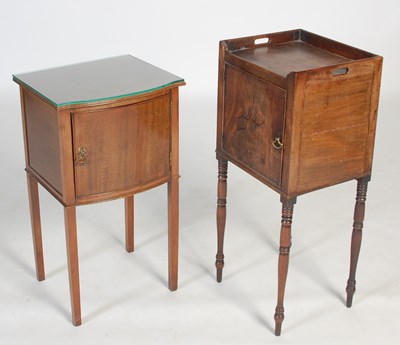 Lot 3 - A 19th century mahogany bedside locker, the...