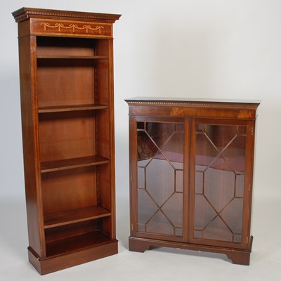 Lot 38 - A mahogany display cabinet, fitted with two...