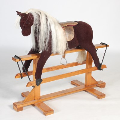 Lot 73 - A Pegasus Toys rocking horse, on pine frame,...