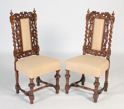 Lot 75 - A pair of late 19th century oak hall...