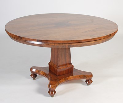 Lot 65 - A 19th century rosewood snap-top supper...