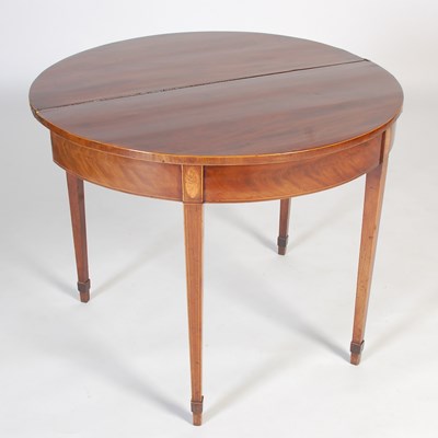 Lot 18 - A George III mahogany and boxwood lined...