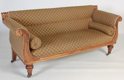 Lot 31 - An early 19th century Goncalo Alves sofa, the...