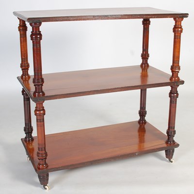 Lot 83 - A 19th century mahogany three tier...