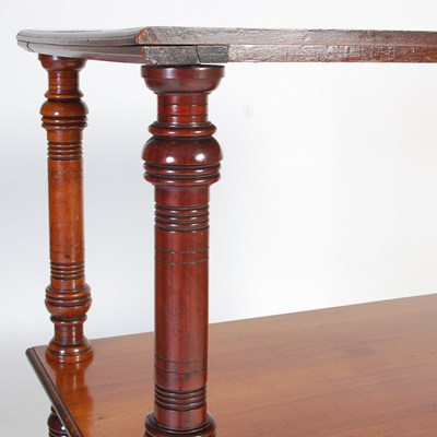 Lot 83 - A 19th century mahogany three tier whatnot,...