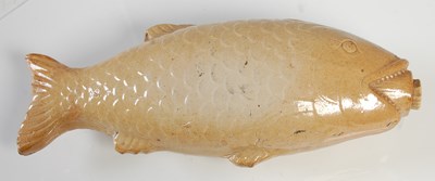 Lot 759 - A 19th century salt glazed spirit flask in the...