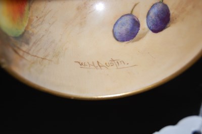Lot 26 - A Royal Worcester teacup and saucer decorated...