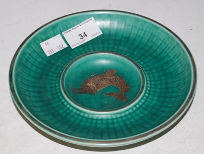 Lot 34 - Gustavsberg, an early 20th century green...