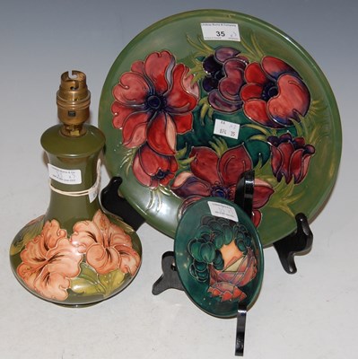 Lot 35 - A group of Moorcroft pottery to include a...